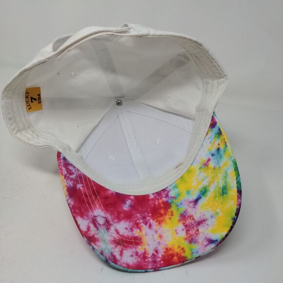 Lucky 7 USA Men's Strapback Hat White Adjustable Ocean City New Jersey - Picture 10 of 13